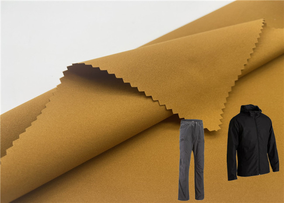 जैकेट पतलून पनरोक सांस आउटडोर कपड़ा कपड़ा यार्ड पानी से बचाने वाली क्रीम लोचदार पीएफसी मुक्त द्वारा