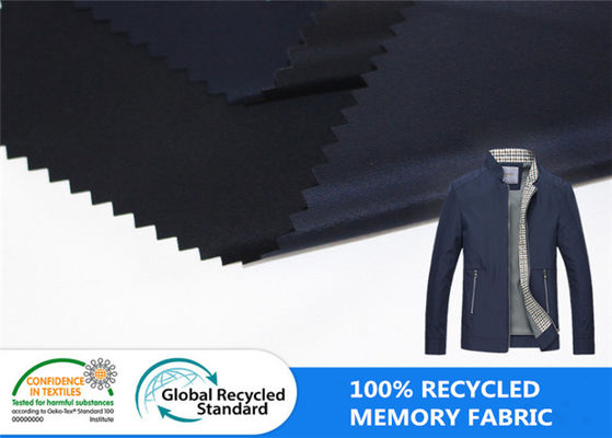 100% Recycled Plastic Bottle Polyester Memory Like Water Repellent Winter Jacket Fabric